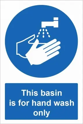 [MCATR103] This basin is for hand wash only