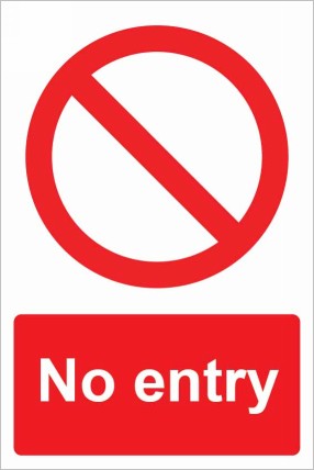No Entry Blank | Safety Signs in Mauritius | Order Online